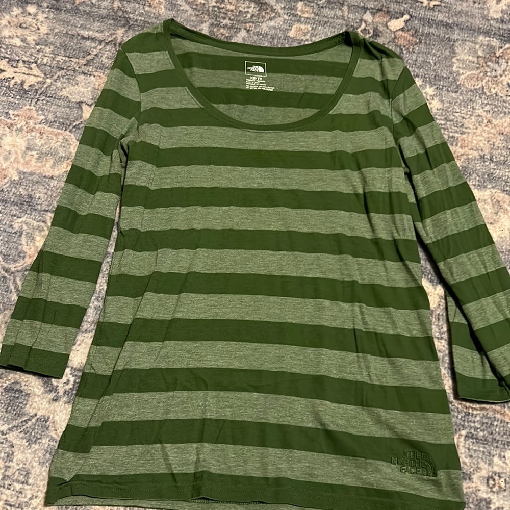 North face green shirt